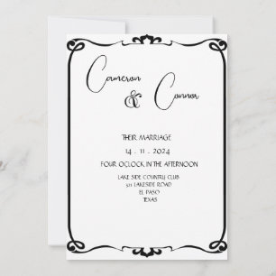 Elegantes Foto Hochzeit Save The Date