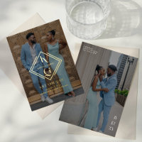 Elegantes Foto Hochzeit speichern das Datumslogo