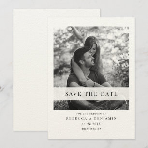 Elegantes Foto Hochzeit speichern Sie das Datum Save The Date