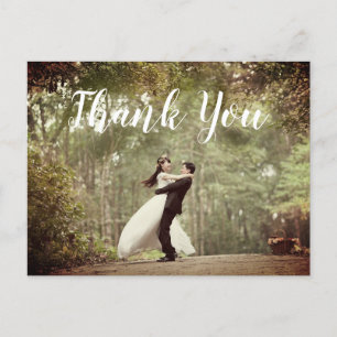 Elegantes Foto Hochzeit Vielen Dank Postcard Postkarte