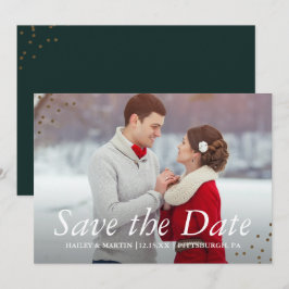 Elegantes Foto Hochzeiten speichern das Datum Save The Date