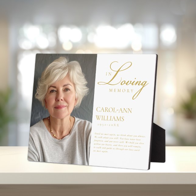 Elegantes Foto "In Love Memory" Beerdigung Fotoplatte (Von Creator hochgeladen)