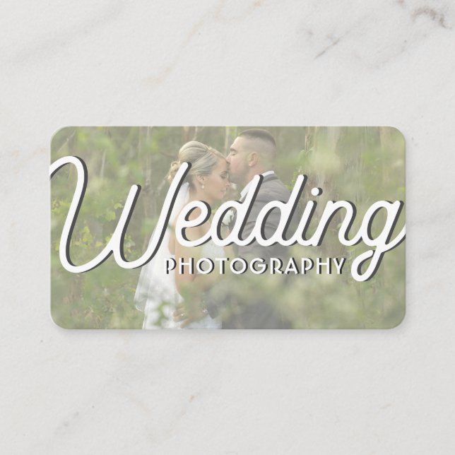 Elegantes Foto Minimal Moderner Hochzeitsfotograf Visitenkarte (Vorderseite)