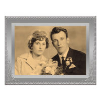Elegantes Foto mit silberfarbenem Rahmen