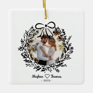 Elegantes Foto mit verheirateter Liebe Keramikornament