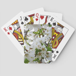 Elegantes Foto mit weißer Blüte Spielkarten