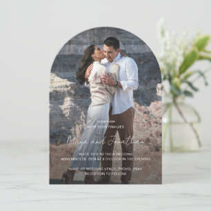 Elegantes Foto Moderne Hochzeit Einladung