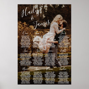 Elegantes Foto Moderne Hochzeit Poster
