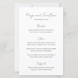 Elegantes Foto Modernes Hochzeitsmenü
