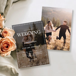 Elegantes Foto Overlay Hochzeit Einladung