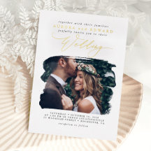 Elegantes Foto Overlay White Boho Wedding Real