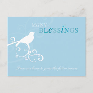 ELEGANTES FOTO POSTCARD:: Whimsicalbird 5A Feiertagspostkarte