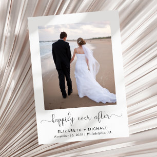 Elegantes Foto QR Code Hochzeitsempfang Einladung