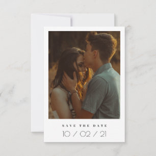 Elegantes Foto Rahmen Save the Date Einladung
