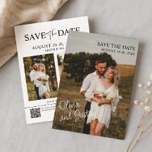 Elegantes Foto Save the Date Einladung