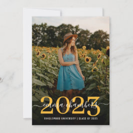 Elegantes Foto Script Overlay Graduation Party Inv Einladung