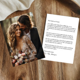 Elegantes Foto Script Wedding Dankeschön Card Dankeskarte