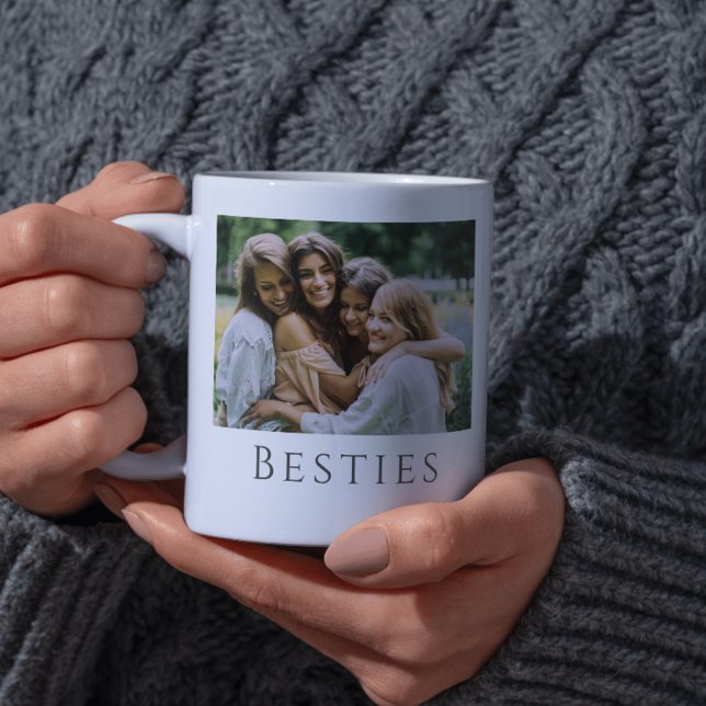Elegantes Foto Sisterhood Quote Bestie Tasse (Elegant Photo Sisterhood Quote Bestie Mug
)