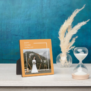 Elegantes Foto und glückliches Danksagungen Fotoplatte