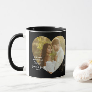 Elegantes Foto unseres ersten Weihnachtsfestes mit Tasse