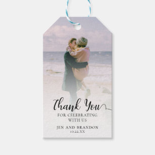 Elegantes Foto Vielen Dank Gastgeschenk Hochzeit T Geschenkanhänger