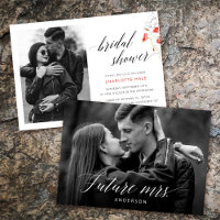 Elegantes Foto Watercolor Blume Brautparty