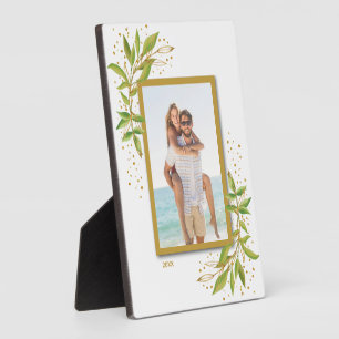 Elegantes Foto Watercolor Floral Tabletop Easel Fotoplatte