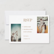 Elegantes Foto Wedding RSVP Card