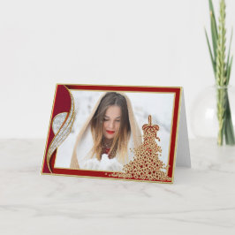 Elegantes Foto Weihnachtskarte Feiertagskarte