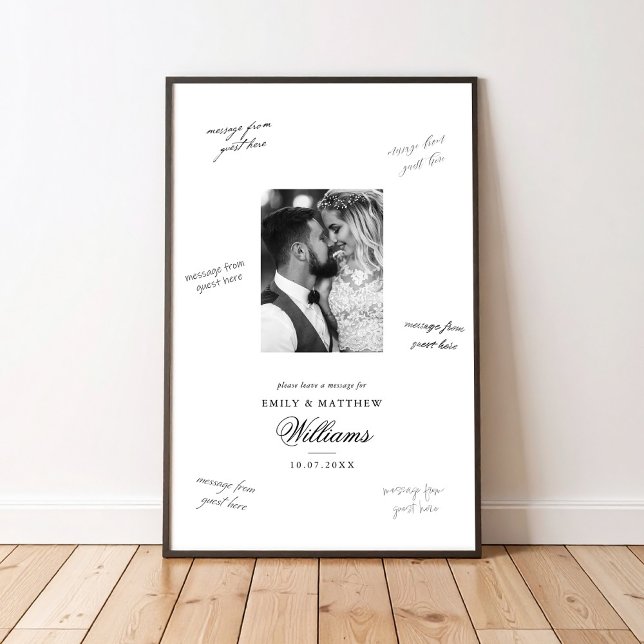 Elegantes Foto-Zeichen bei Hochzeit Gast-Signierpl Poster (Von Creator hochgeladen)