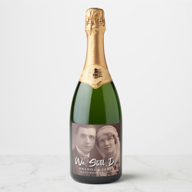 Elegantes Foto zum Hochzeitstag (Vorderseite)