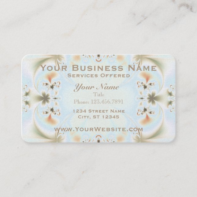 Elegantes Fraktal Visitenkarte (Vorderseite)