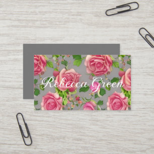 Elegantes französisches Country Garden Rose Design Visitenkarte