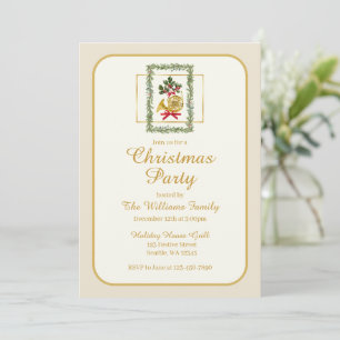 Elegantes französisches Horn Weihnachten Irish Cre Einladung