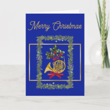 Elegantes französisches Horn Weihnachten Königlich