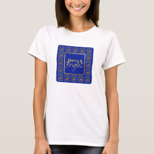 Elegantes französisches Horn Weihnachten königsbla T-Shirt
