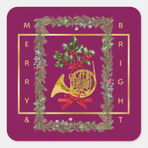 Elegantes französisches Horn Weihnachten Lila