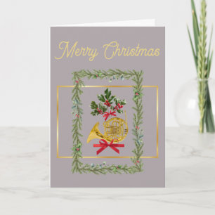 Elegantes französisches Horn Weihnachten Taupe