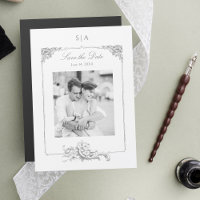Elegantes französisches Rokoko Foto Save the Date