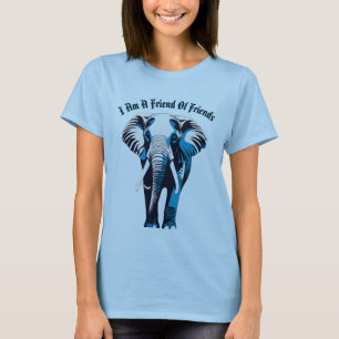 Elegantes Frauen-Elefant-Design der Kontur - T-Shirt