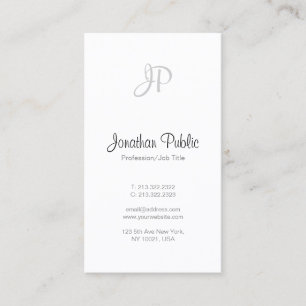 Elegantes Freehand-Schriftmonogramm Modern Sauber  Visitenkarte