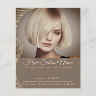 Elegantes Friseur-Salon-Flyer – Anpassbare Dienstl Flyer