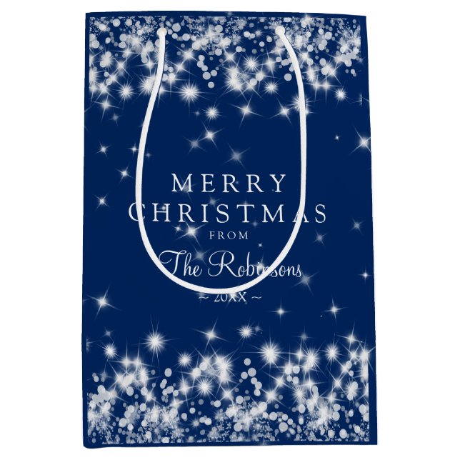 Elegantes frohe mittlere geschenktüte (Vorderseite)