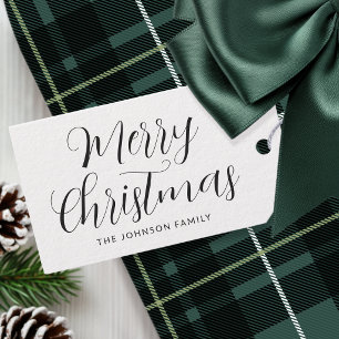 Elegantes Frohe Weihnachten Benutzername Minimalis Geschenkanhänger