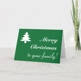 Elegantes "Frohe Weihnachten für deine Familie!" K