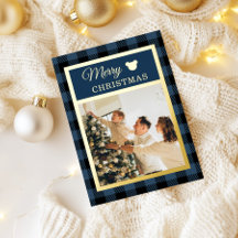 Elegantes Frohe Weihnachten in Navy und Gold