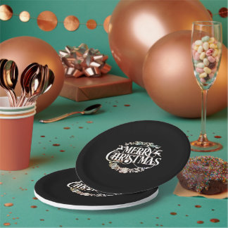 elegantes Frohe Weihnachten Pappteller