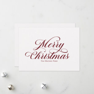 Elegantes Frohe Weihnachten Roter Schriftzug Busin