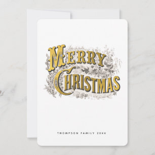 Elegantes Frohe Weihnachten Rustikal Vintage Ohne
