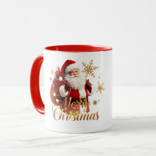 Elegantes Frohe Weihnachten Santa Claus Tasse
